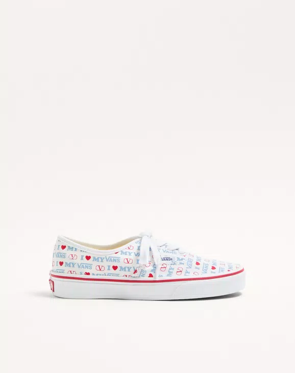 Valentino Valentino Garavani And Vans Low-Top Trainer In Valentino Vans Love Print Fabric - Image 1